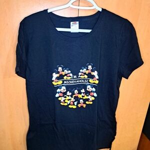 ⚡️2 / $10⚡️Women's XL Black Mickey Mouse Graphic T-Shirt